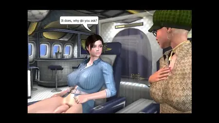 Le passager des avions baise avec une transe de fille